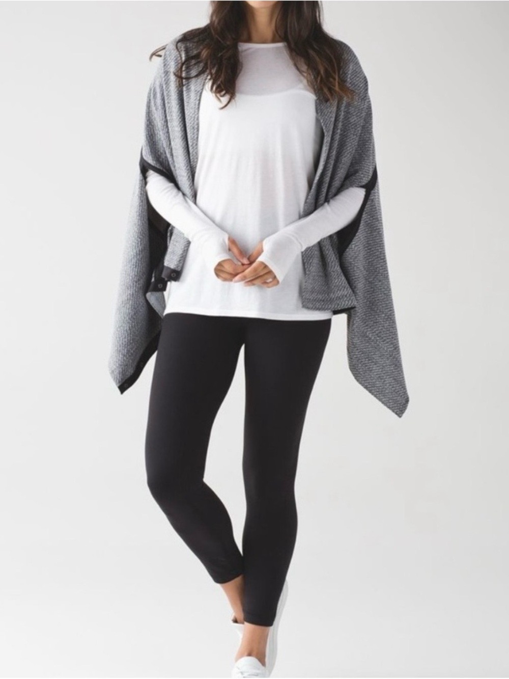 Lululemon Forward Fold Wrap Scarf | Convertible Snap Poncho 58”x26”